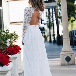 White bridal dress